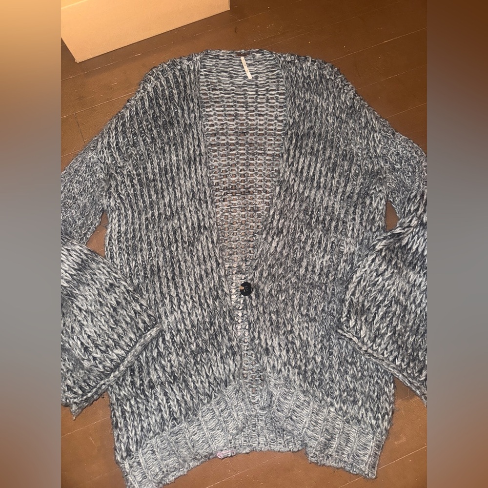 Free People Gray Knit Sweater